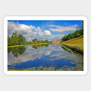 Beautiful reflections at Chatsworth, Derbyshire Peak district Sticker